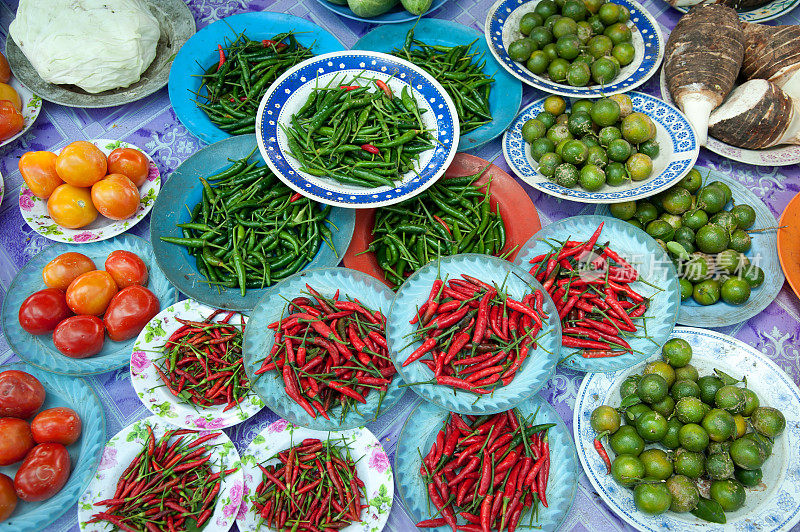 文莱Tamu Kianggeh市场的水果和蔬菜